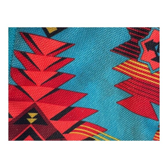 KAVU Original Rope Sling Bag Backpack Turquoise Green Aztec Southwestern Print - Picture 6 of 9